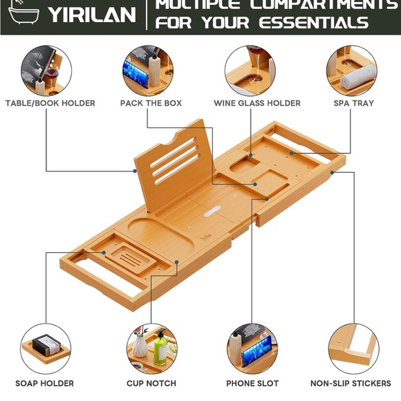 Bamboo Caddy Tray - Picture 3 of 5